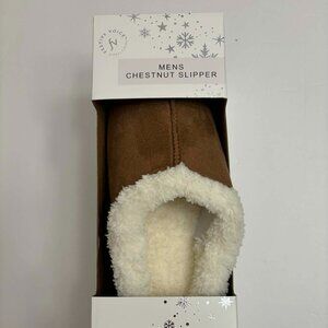 Festive Voice Men's Chestnut Slippers, M 7-8